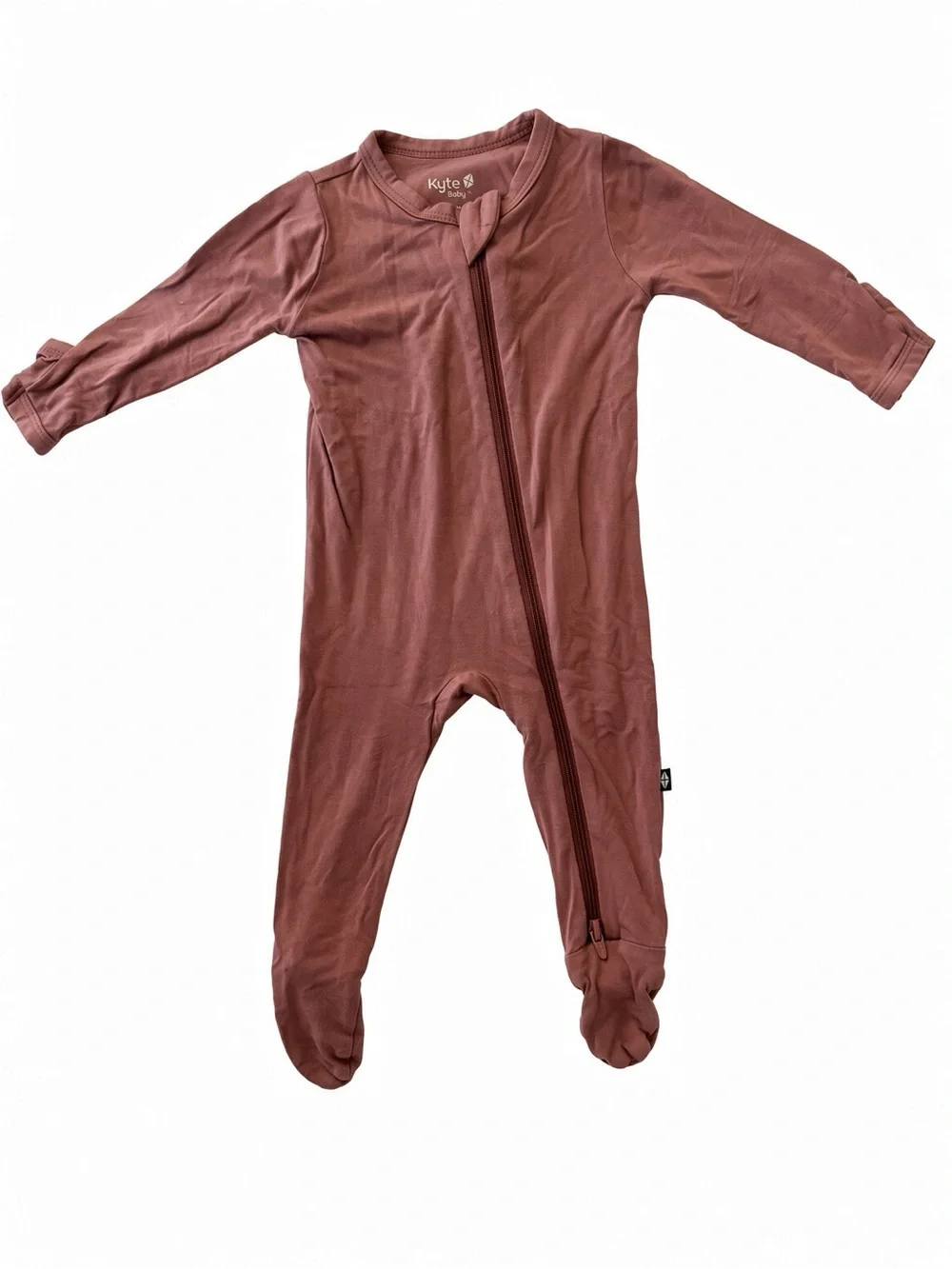 Kyte BABY Dusty Rose Zip Footed One-Piece